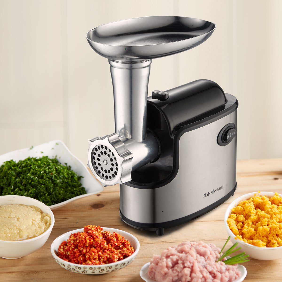 金正jzm-jr418绞肉机不锈钢家用商用电动绞馅碎肉机蒜蓉器搅肉机打肉