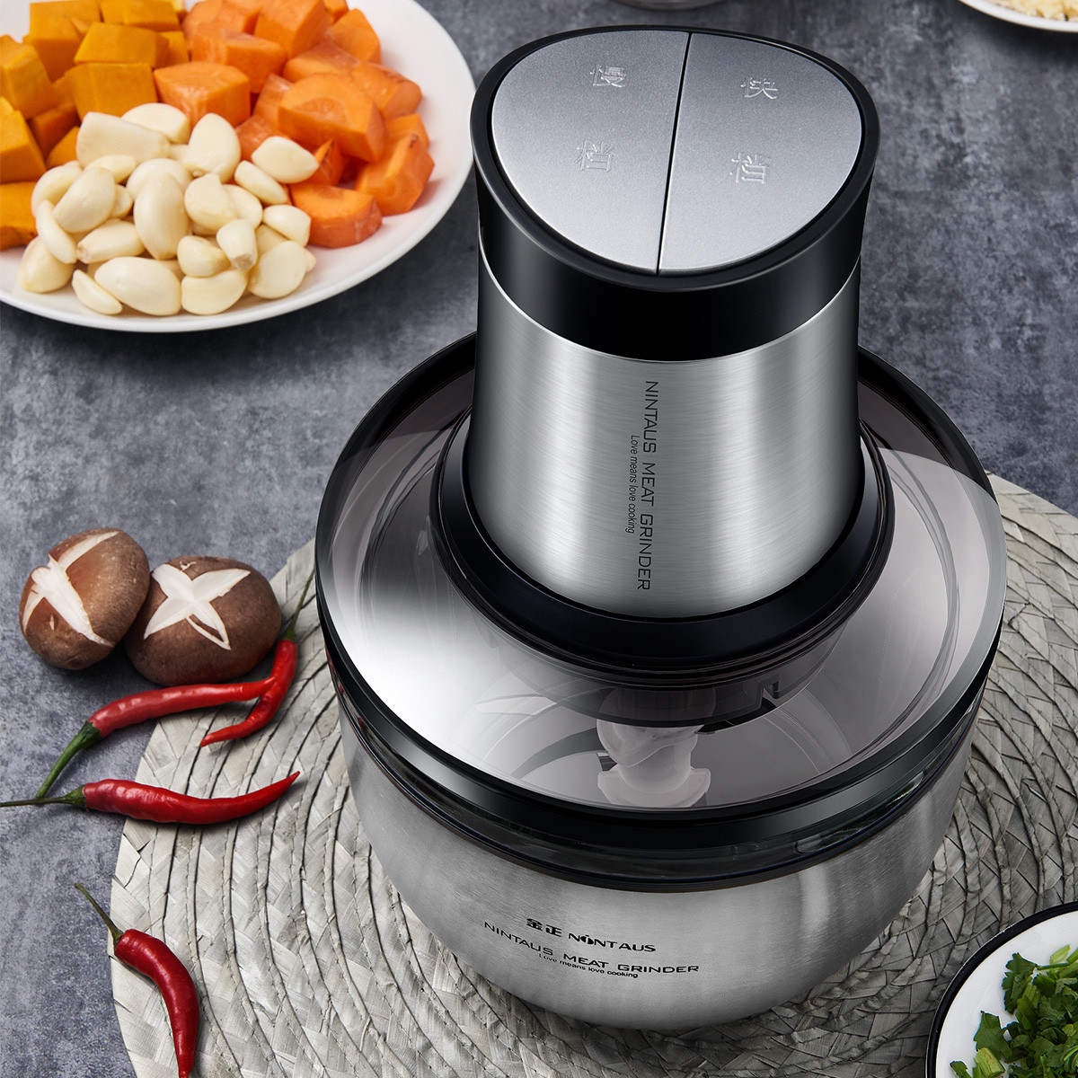 金正jzm-jr232【静音速绞 不锈钢 玻璃内胆】双层加厚碗绞肉机家用