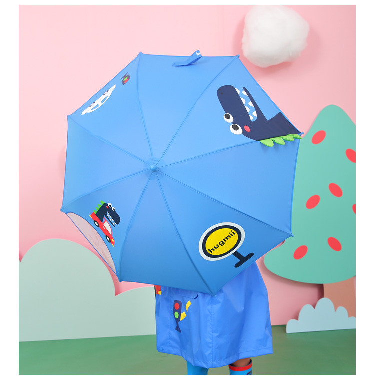 哈格美儿童雨伞男童女童小学生手动长柄遇水变色雨伞