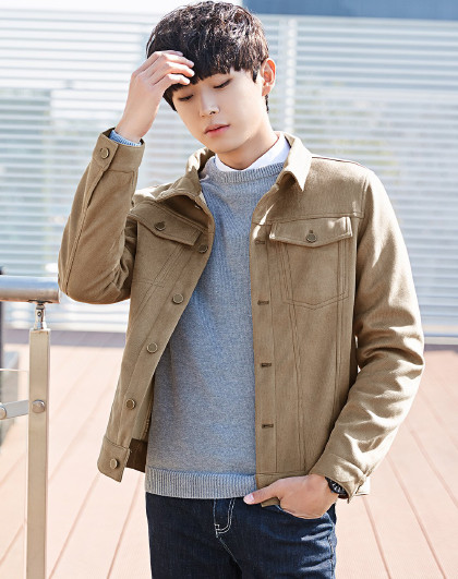 2018秋季新款男士绣花外套潮流韩版连帽青年学生男士夹克