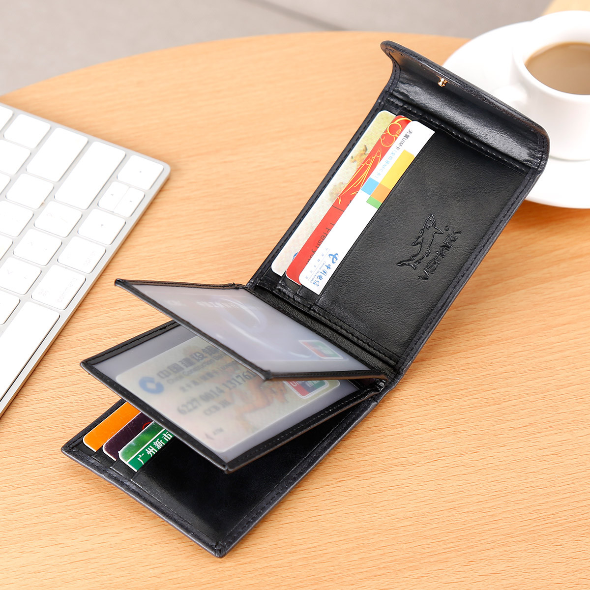 驾驶证多功能男士卡包多卡位牛皮短款卡夹大容量卡片包男钱包