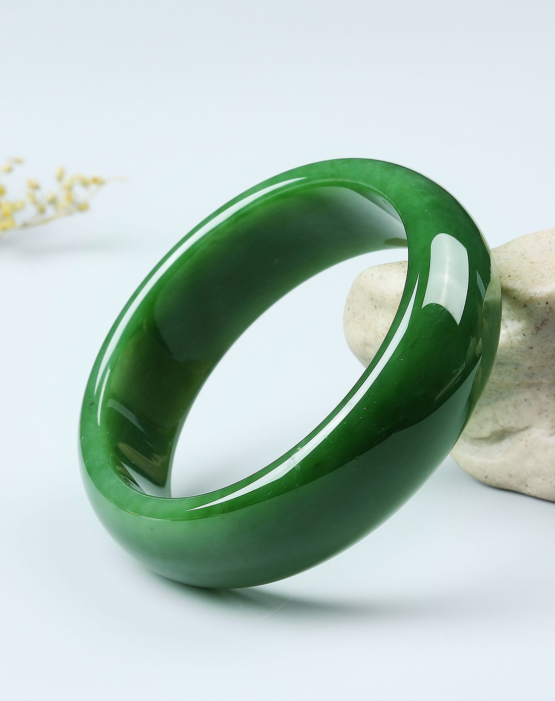 uve 精品优质无黑点天然石纹菠菜绿手镯