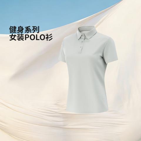 李宁 短袖女士夏季轻薄透气POLO衫健身女装翻领运动衣上衣亲肤 图片 1