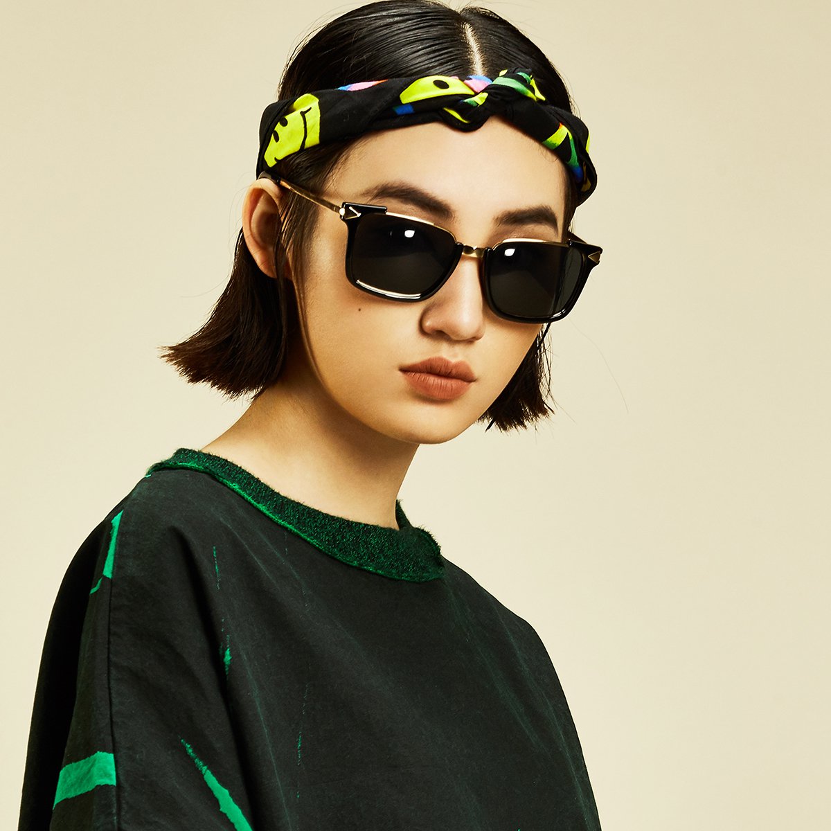 音米时尚休闲小框太阳镜圆脸墨镜遮阳