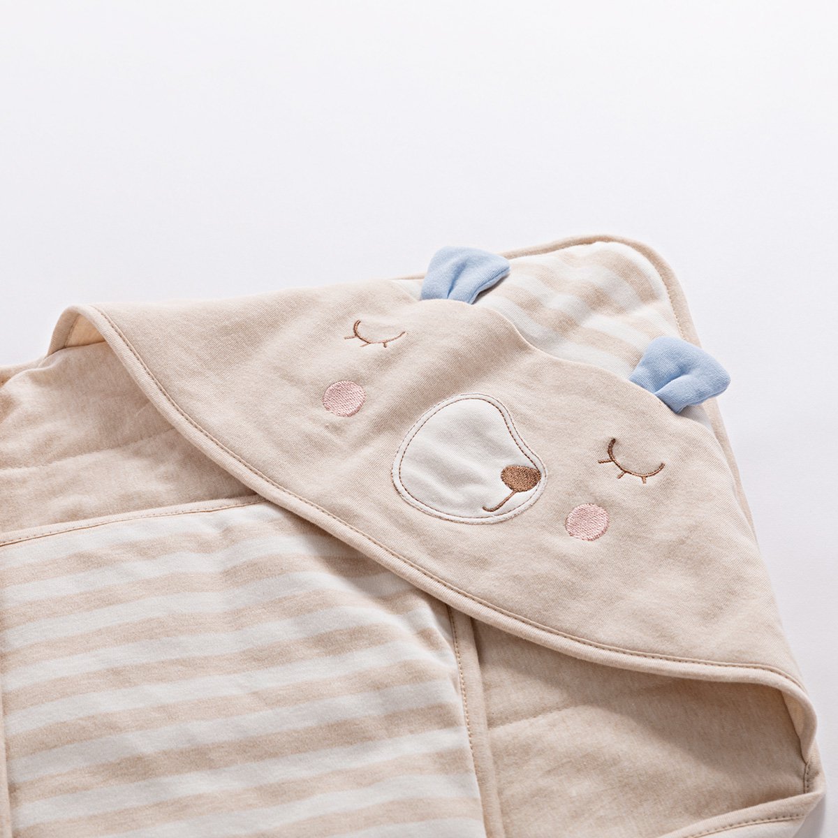 威尔贝鲁 秋冬彩棉棉毛布大尺寸造型婴儿宝宝包巾