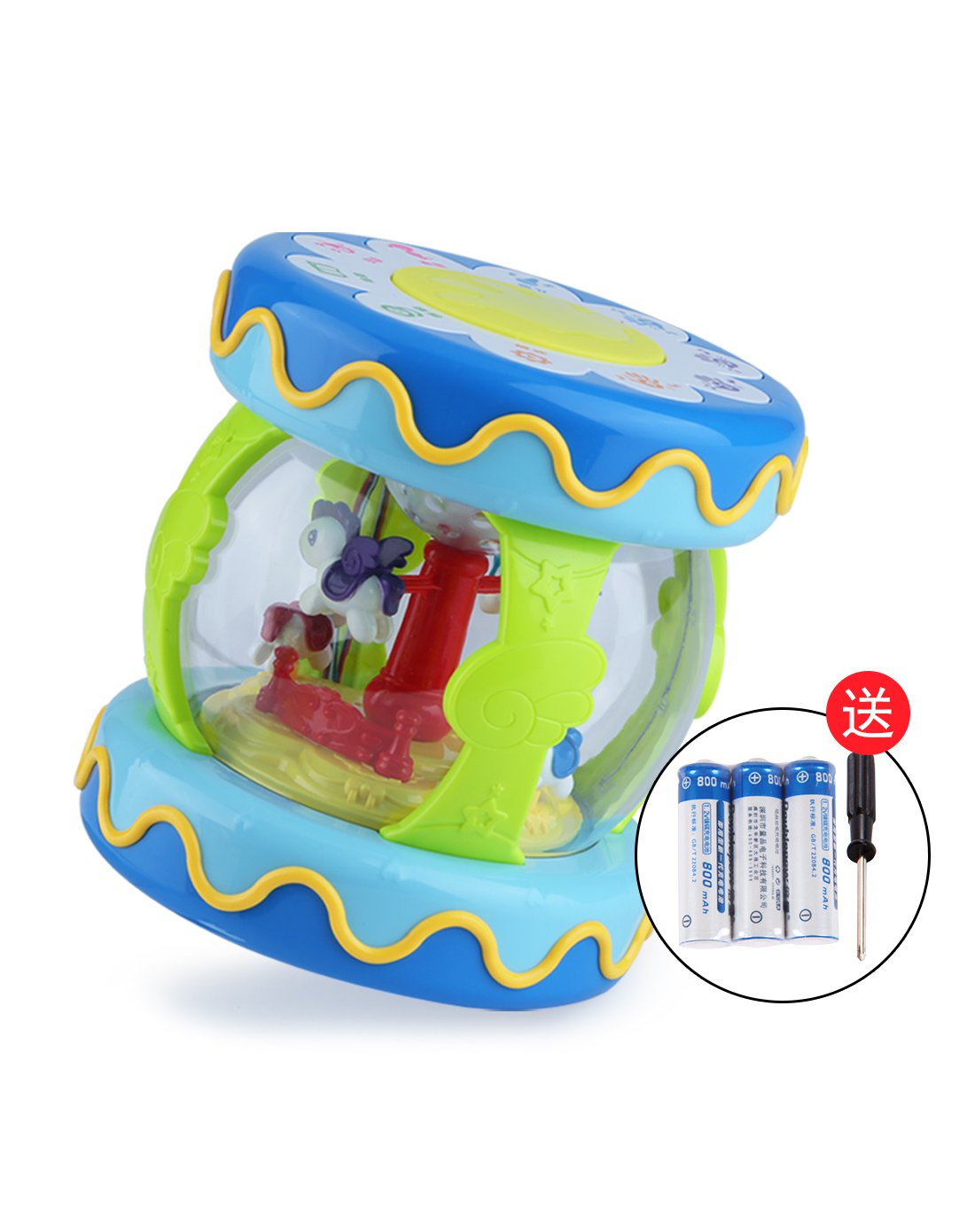 包邮--贝恩施清仓玩具专场直发货(混合) 贝恩施 儿童手拍鼓旋转木马多