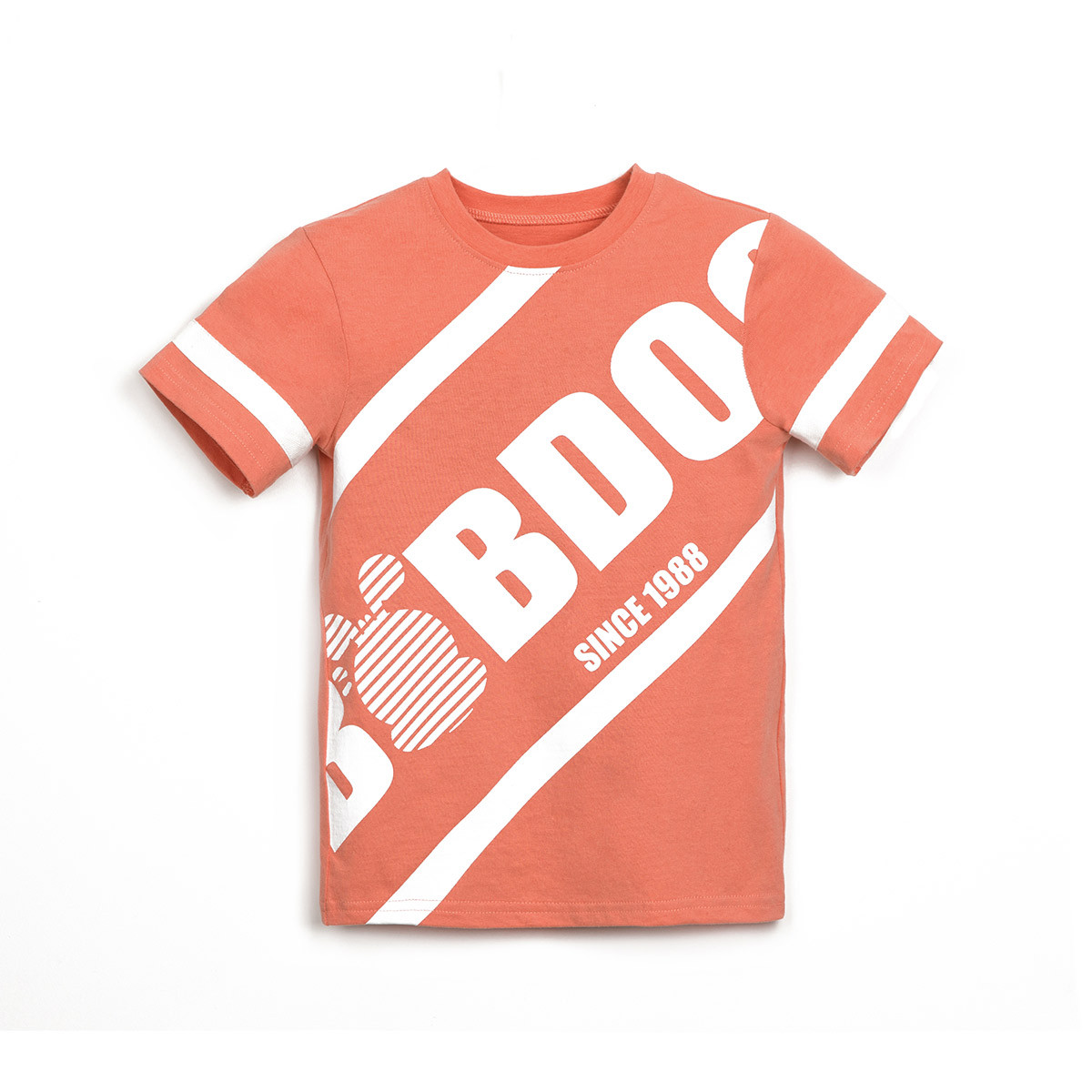 【夏新品】巴布豆童装2020新款拼接短袖打底衫大logot恤