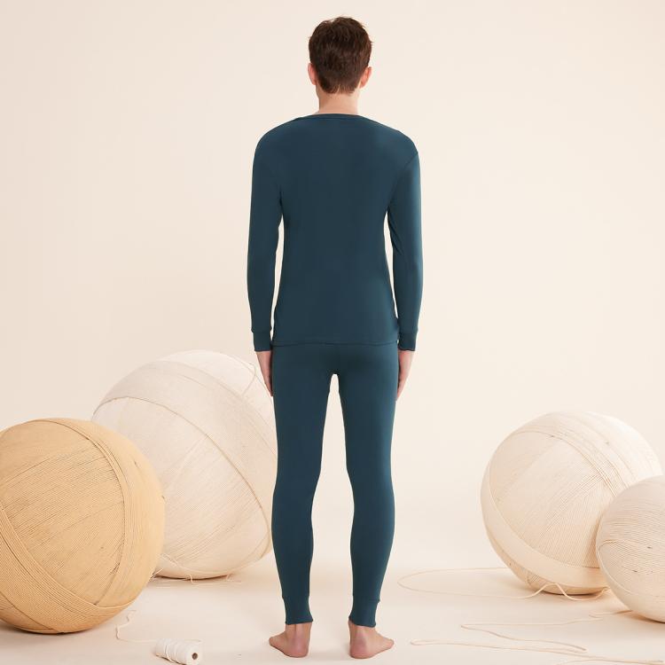 红豆 【柔暖100%棉】纯棉秋衣秋裤男舒适打底棉毛衫薄男保暖内衣套