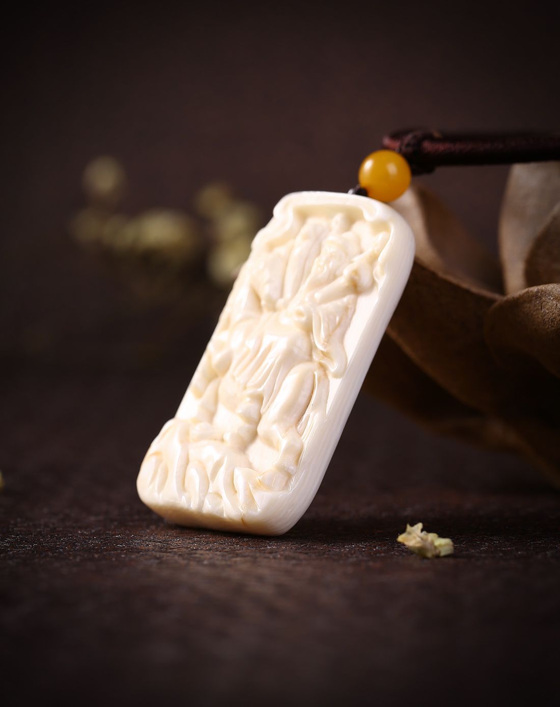 爱华尚 财神旺运猛犸象牙项链