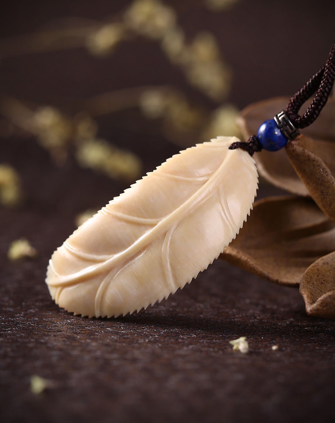 hwsa 瑞兽纳福猛犸象牙项链