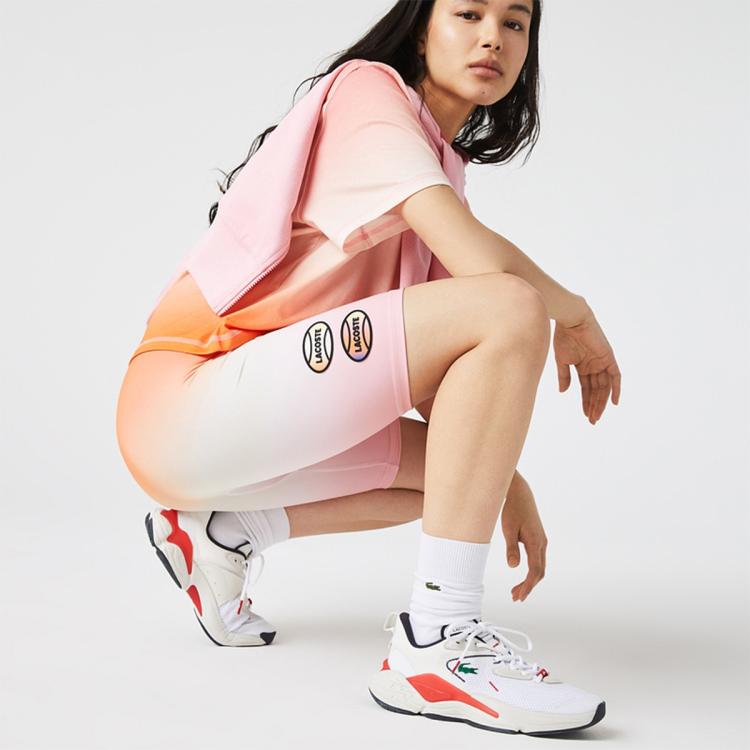 Lacoste 法国鳄鱼女鞋春夏时尚潮流拼色休闲运动鞋 In White