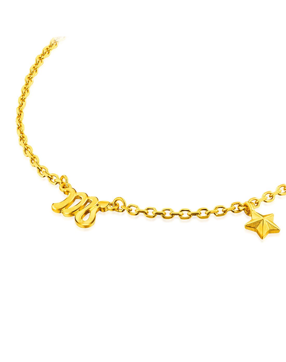 六福珠宝lukfook jewellery专场六福 足金十二星座之天蝎座黄金手链
