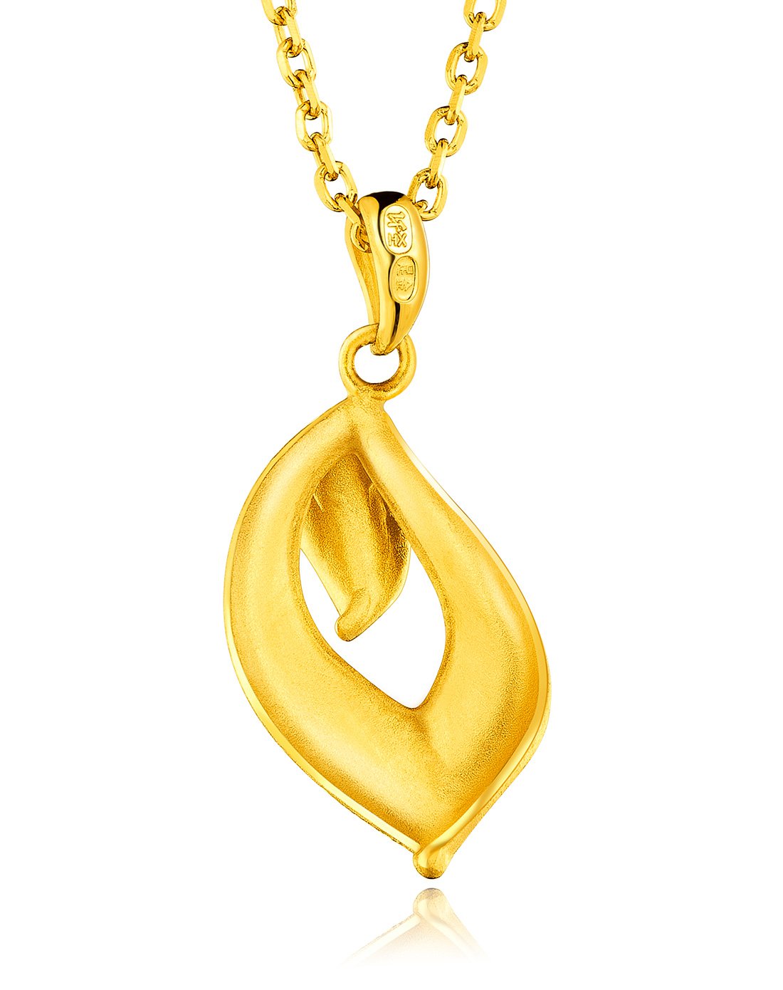jewellery专场六福珠宝 足金树叶黄金吊坠(计价/不含链)hxg70112b