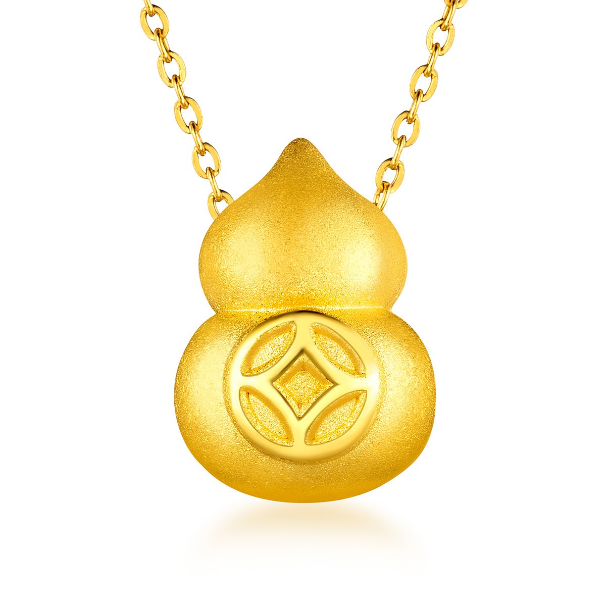 六福珠宝元宝葫芦黄金串珠足金转运珠吊坠不含链定价