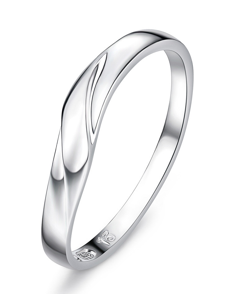 pt990铂金对戒纯爱之脉戒指女戒(计价)
