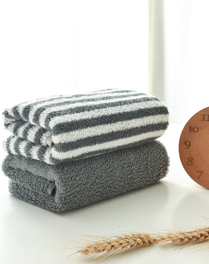 大朴 阿瓦提纯棉毛巾条纹 素色-34*76cm