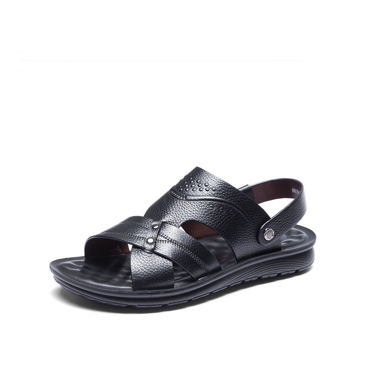 奥康男鞋18夏新日常休闲鞋真皮透气沙滩鞋拖鞋两用男士凉鞋