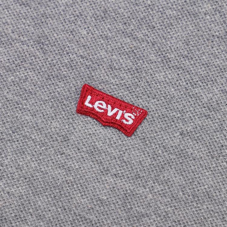 Levi's李维斯男士灰色刺绣纯棉POLO短袖T恤