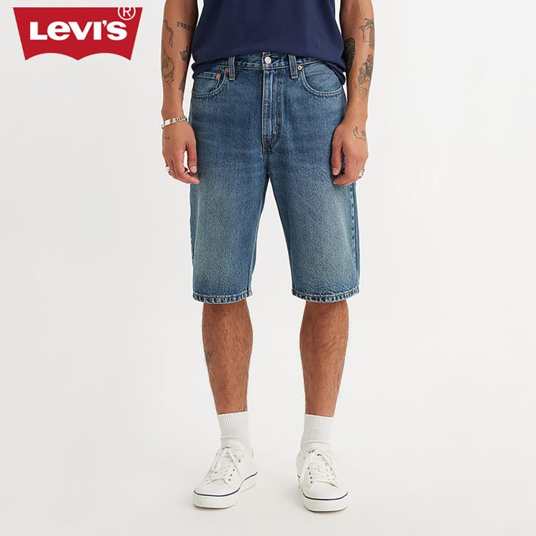 Levi's 李维斯24夏季男士牛仔短裤宽松直筒复古潮流时尚 In Blue