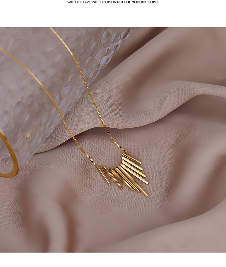 通体s925银流苏项链女气质高级感锁骨链颈链吊坠饰品