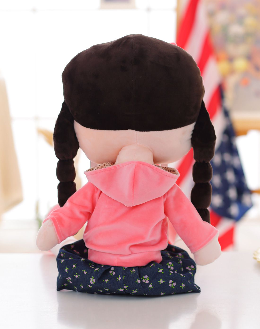 朱丽叶布娃娃扎辫子衣服可拆卸粉色-45cm