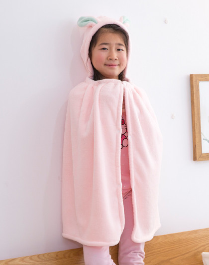 快速强吸水珊瑚绒儿童浴裙