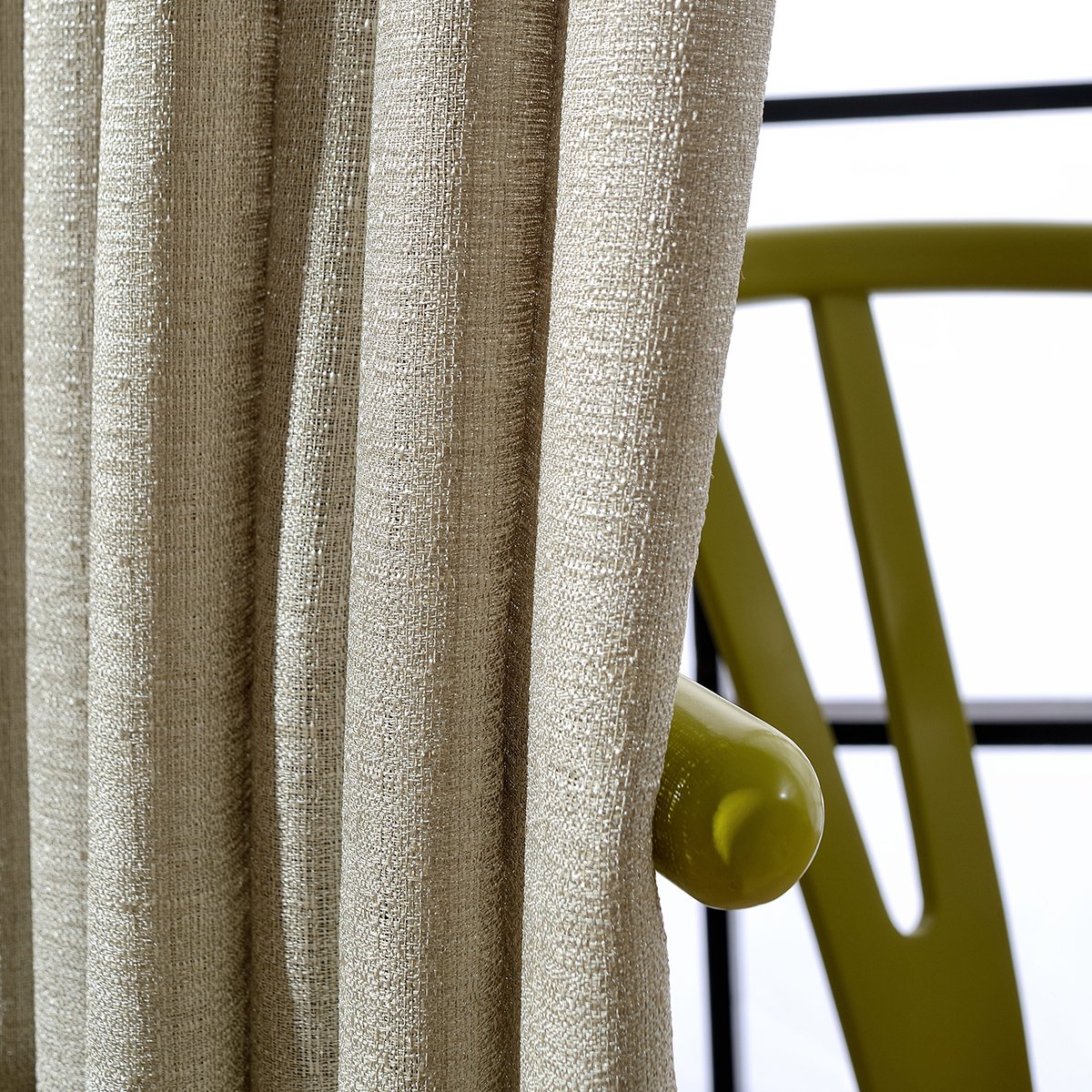 灰色仿麻窗帘300*270cm双片装 共6米