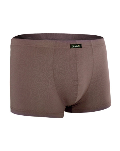 美国花雨伞家居服男女混合专场 男士啡色暗纹平角内裤