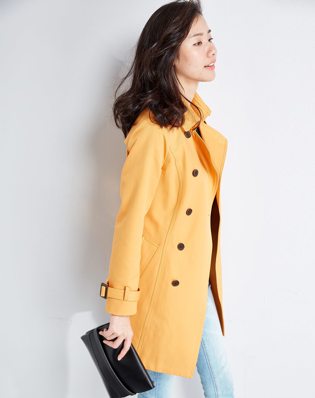 休闲系带风衣外套浅卡其