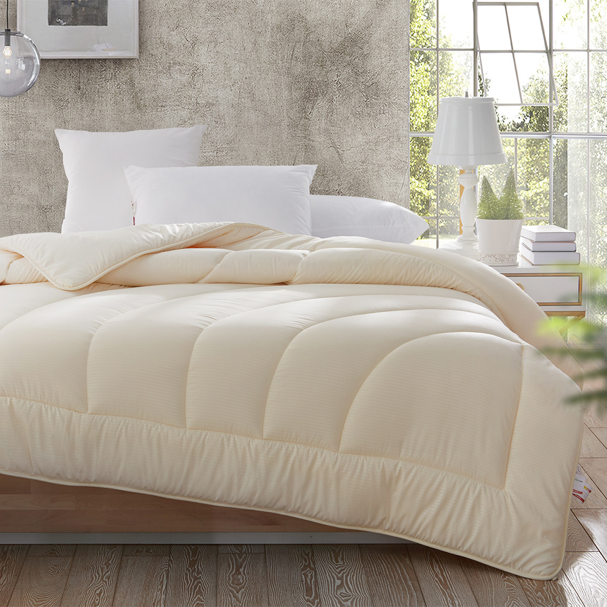 轻盈/保暖/柔和粉色亲肤糖果色大豆被被芯被子