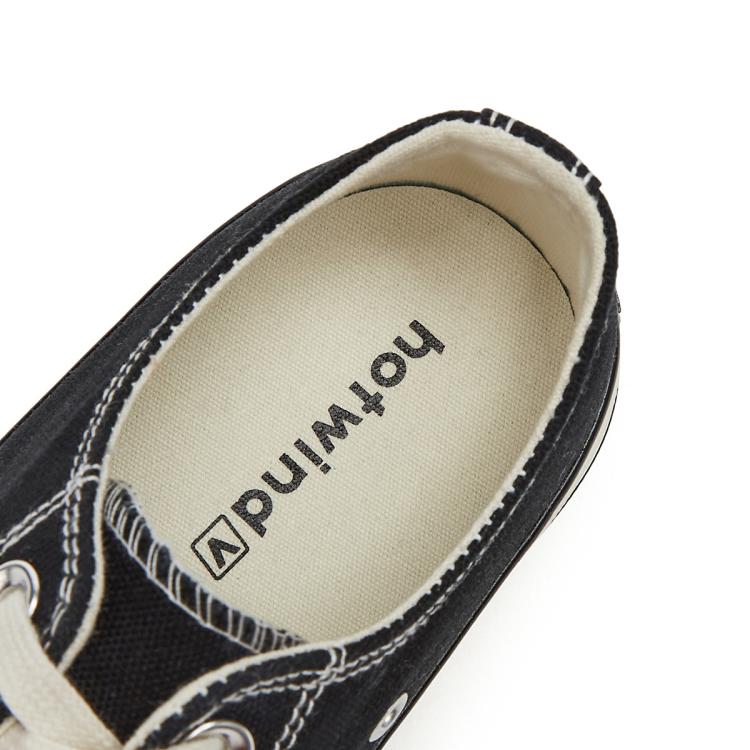 热风 【舒适好穿】春秋女士时尚日常休闲鞋低帮系带百搭帆布鞋