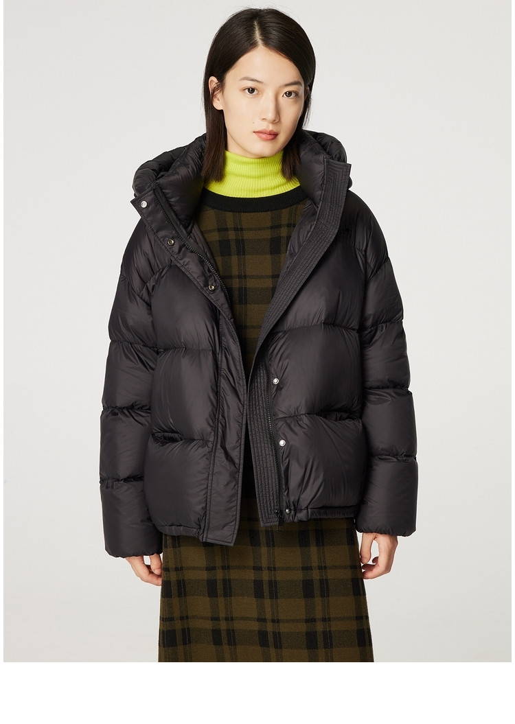 epyaying雅莹90%白鹅绒保暖分段填充短款羽绒服