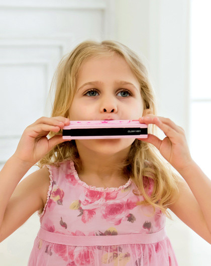 德国可来赛公主粉色16孔可吹奏口琴新品