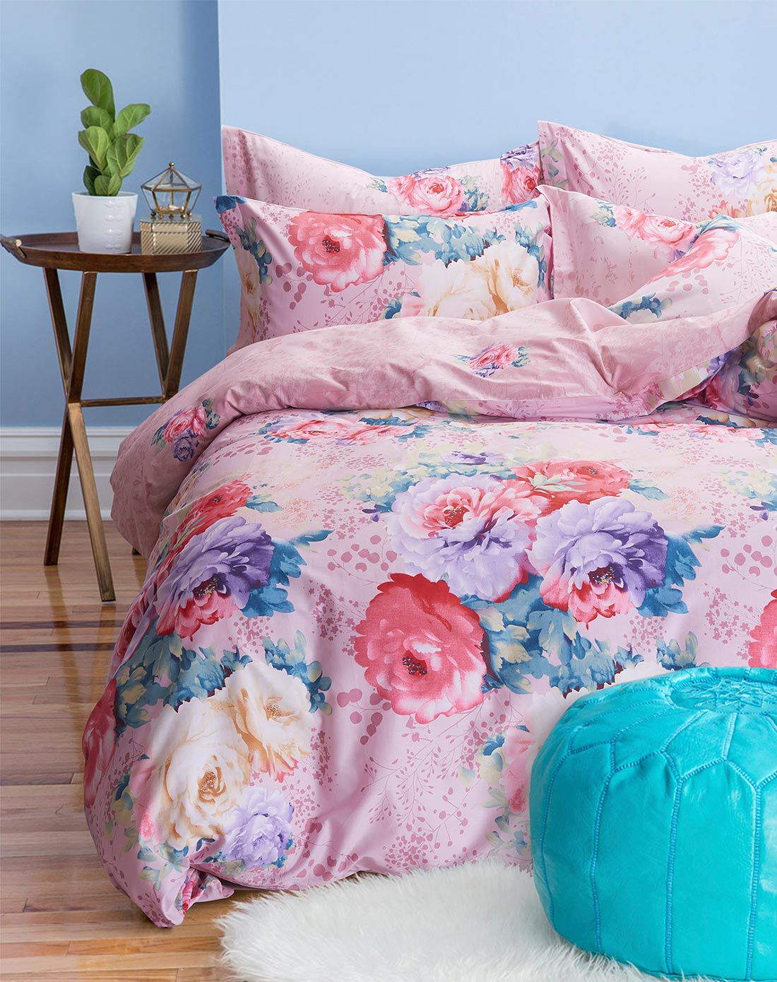 紫罗兰violet家纺专场200*230紫罗兰全棉斜纹四件套-千娇百媚violet