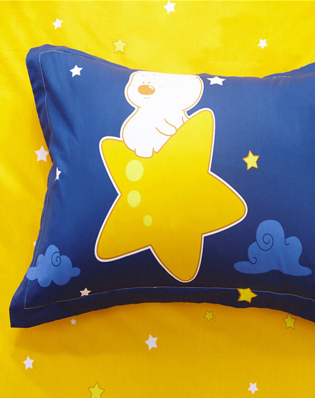 155*205cm全棉活性印花三件套-小熊星