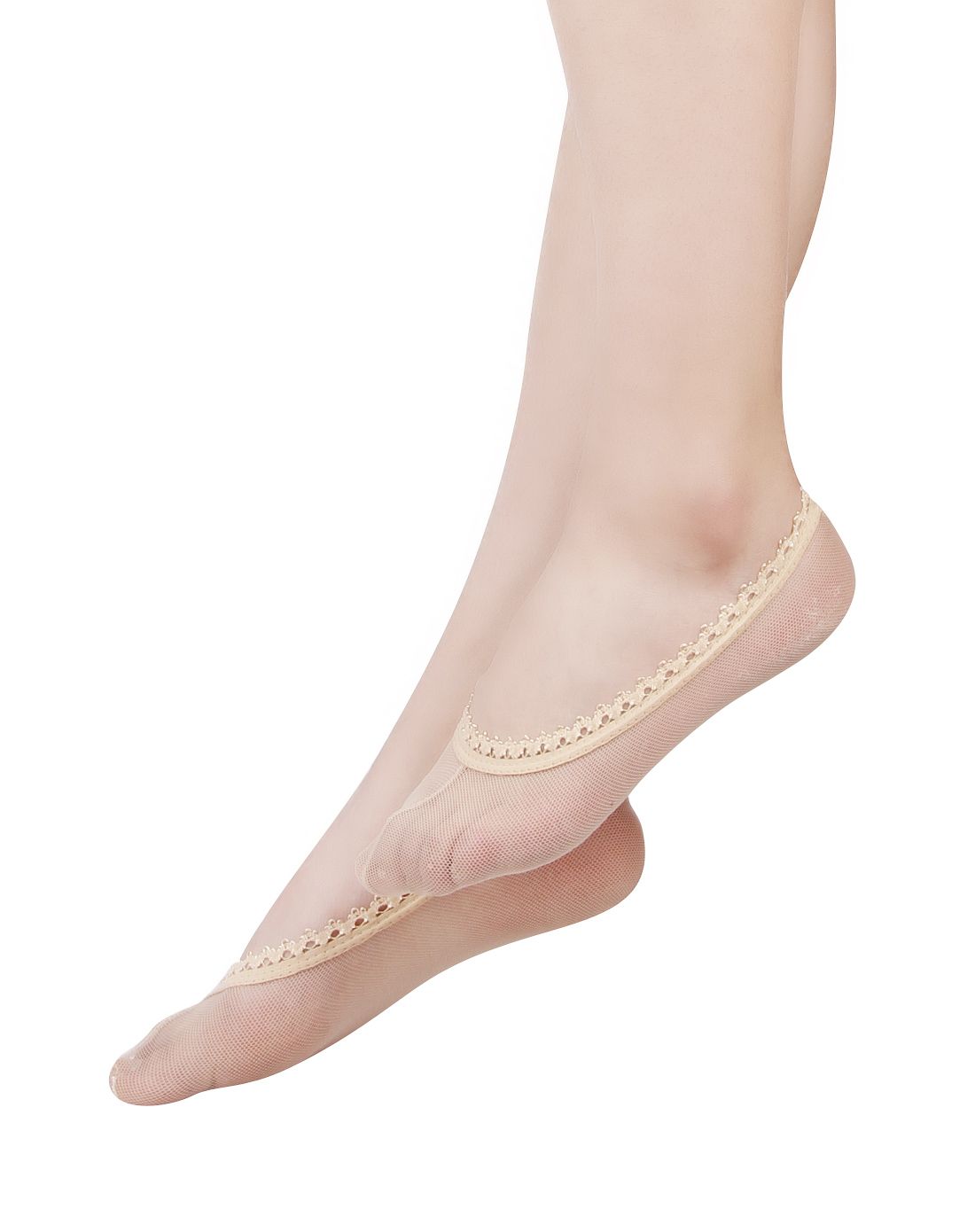 浪莎女款10双肤色超薄网眼隐形船袜