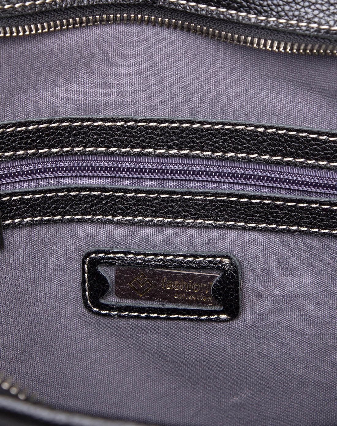 黑色个性平纹皮进口牛皮手提包