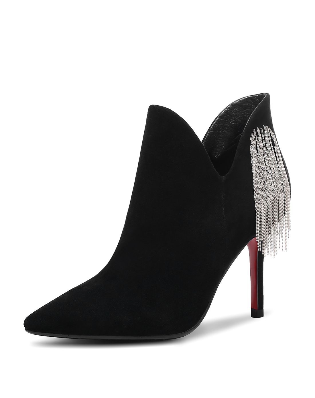 2016新款秋冬黑色高跟靴子