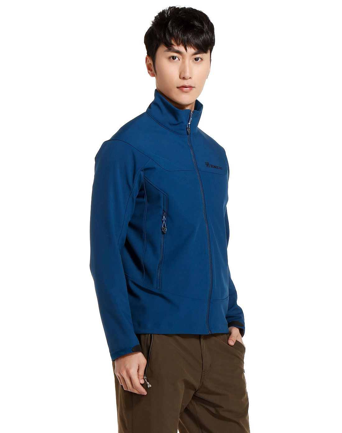 防风保暖 男款铁蓝灰越野软壳外套