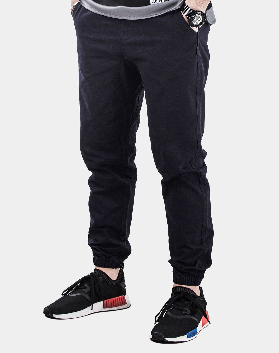 男款宝蓝色大码休闲裤 jogger pants收脚