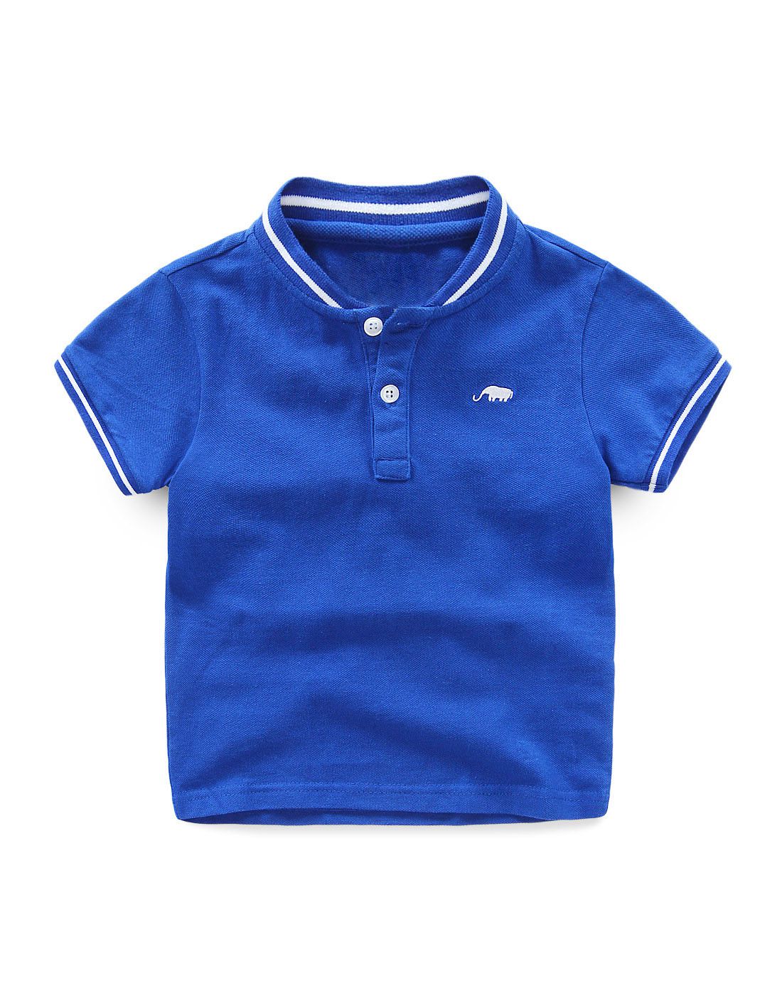 男童藏青色小象刺绣polo衫