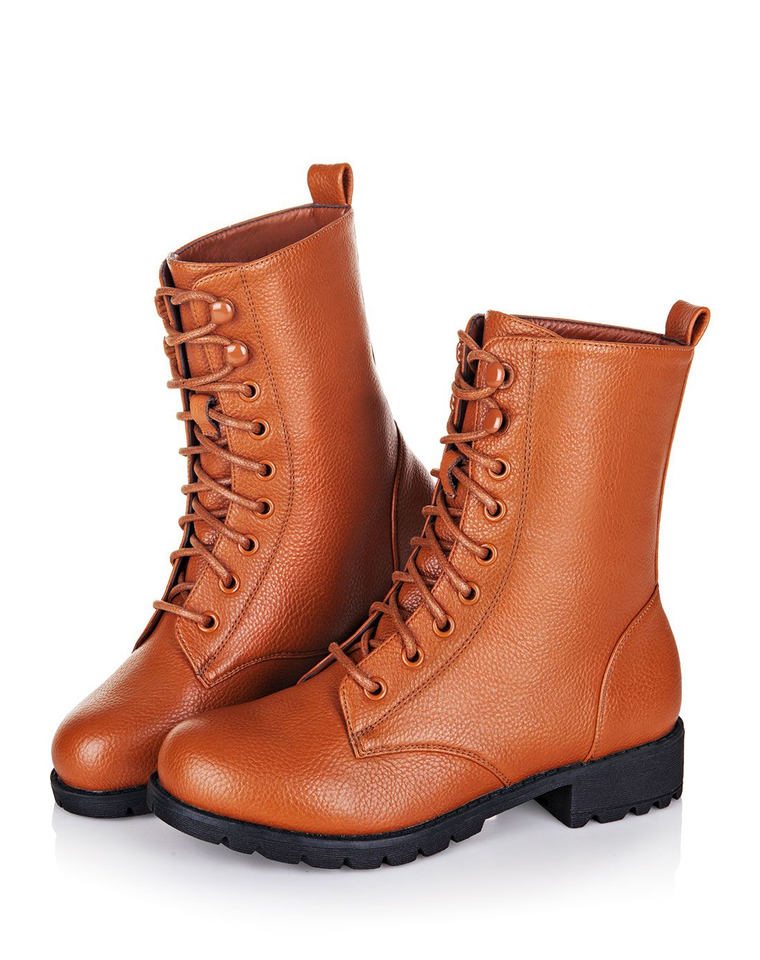 毅雅yiya2016年新款棕色简约潮流舒适马丁靴ym6pr622826_唯品会