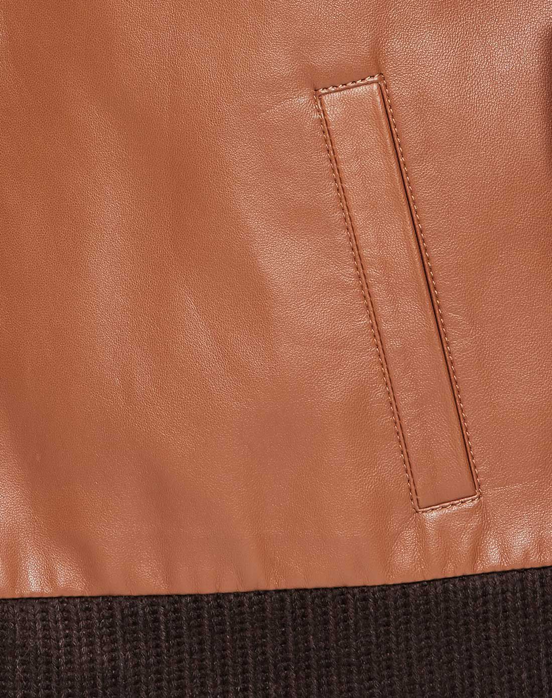 女浅咖啡色韩版休闲绵羊皮外套