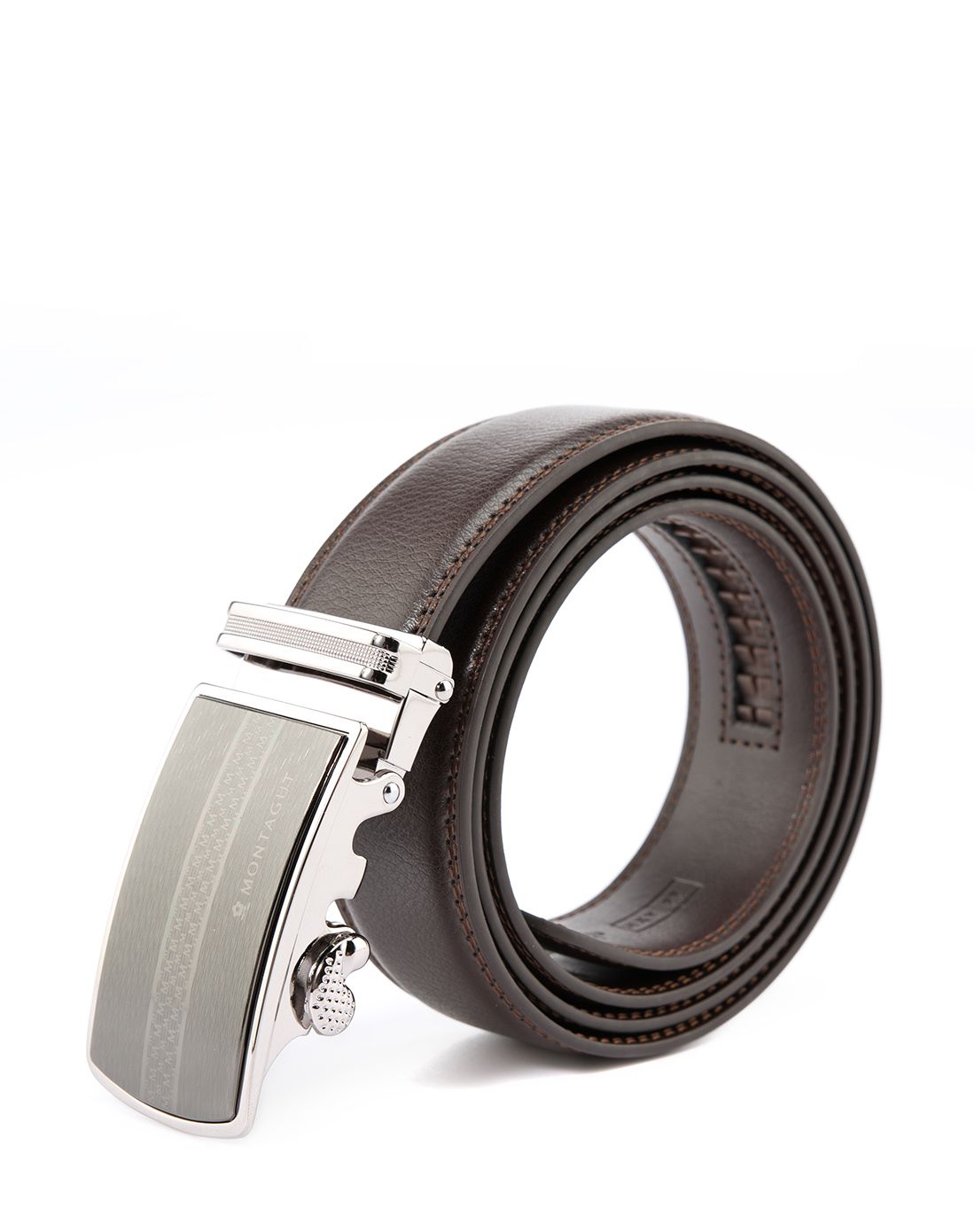 梦特娇男款皮带自动扣皮腰带西服皮带