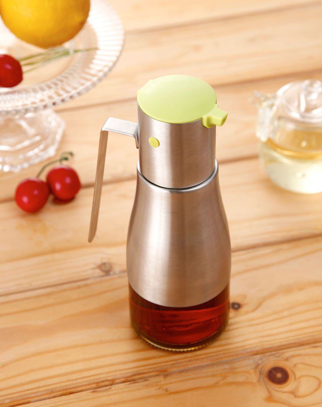 带柄防漏高品质健康油壶320ml(绿色)