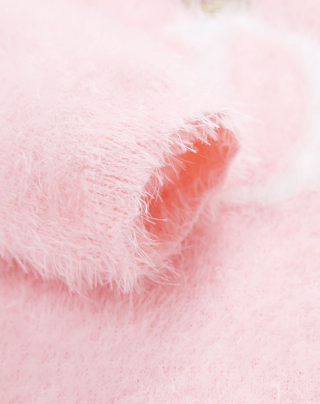 女童粉晶色套头针织衫