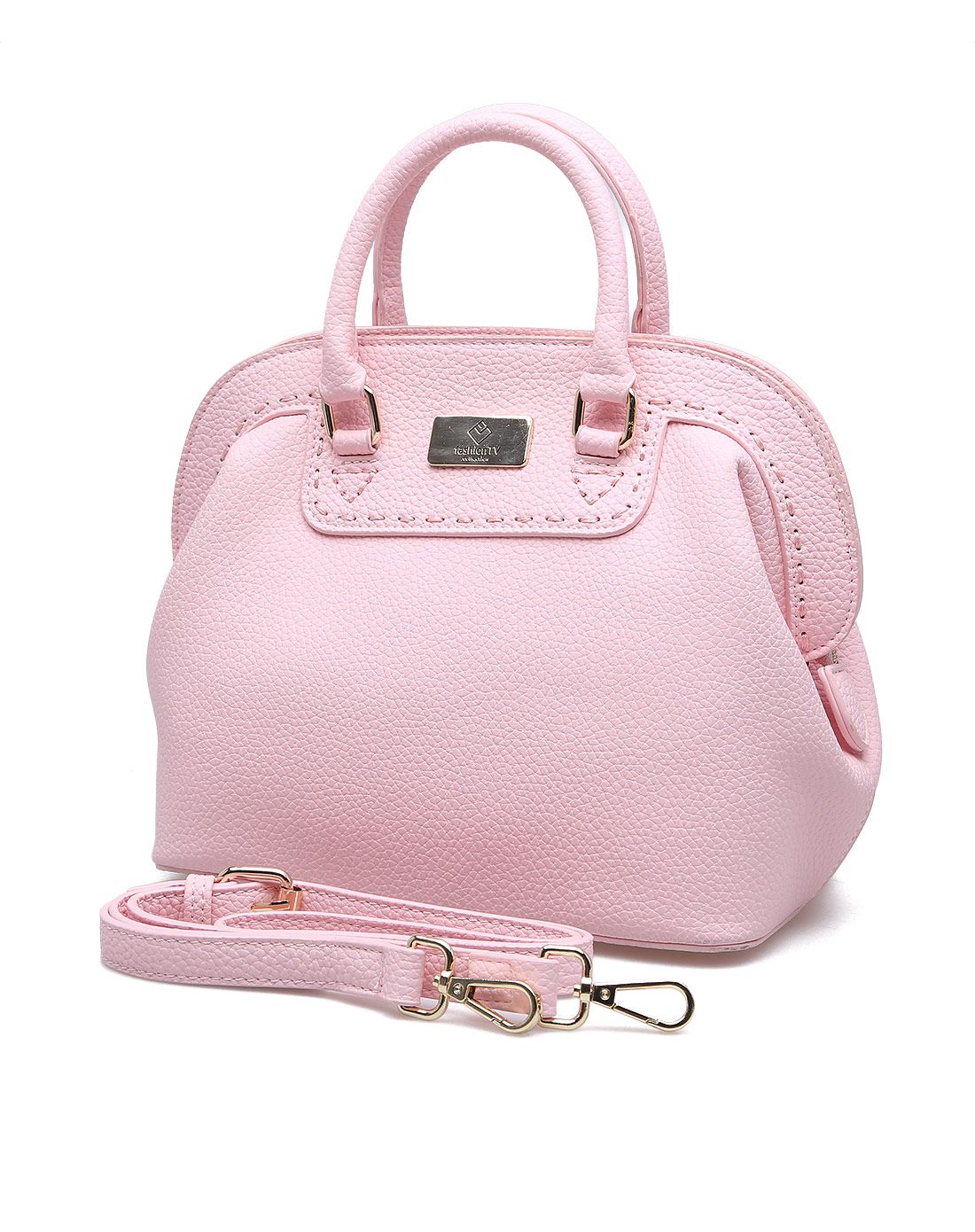 法国fashion tv collection女士鞋包专场粉色别致小巧半定型夹口两用