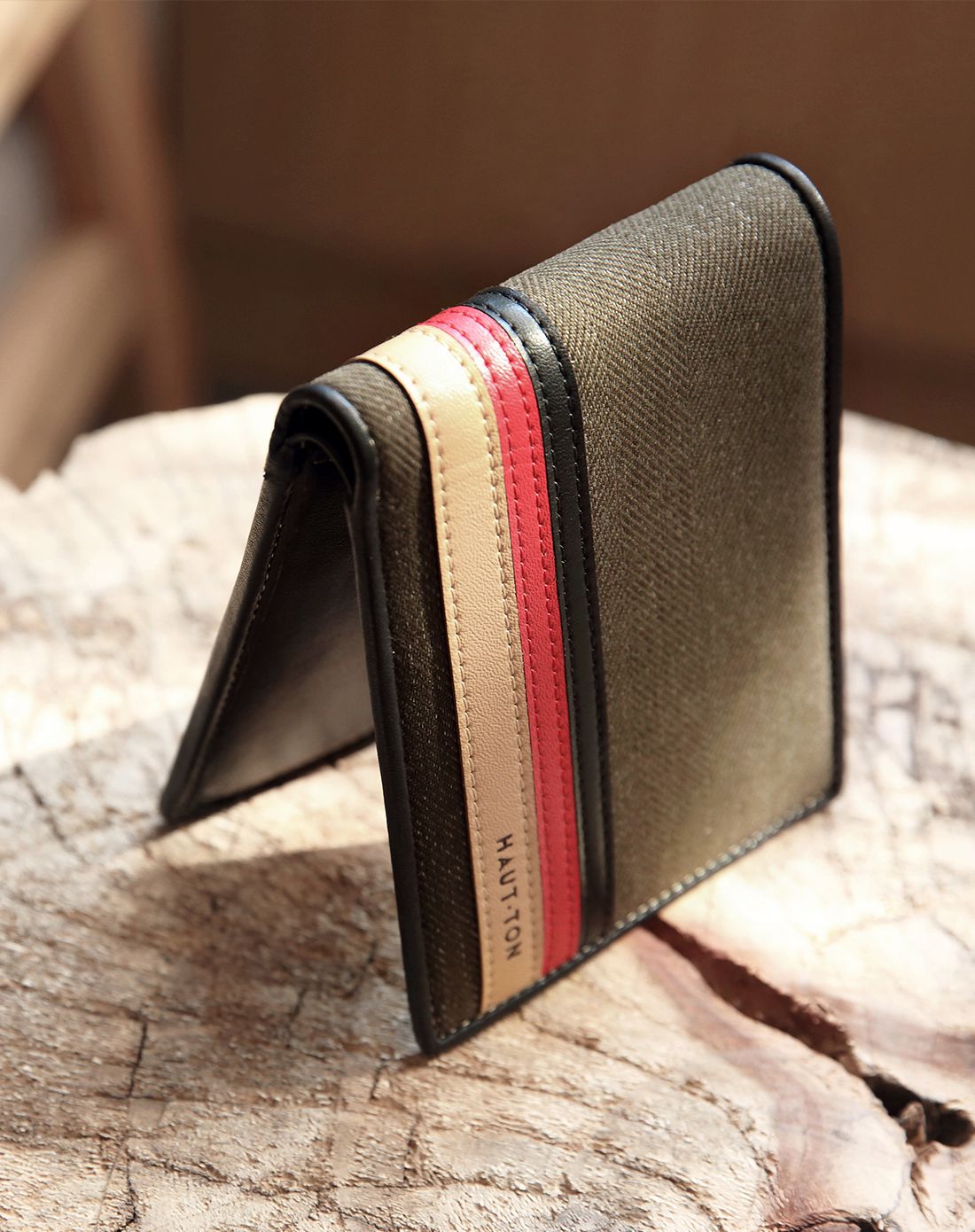 16年新品男 军绿色个性牛仔布钱包