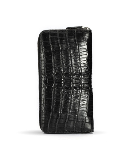 男士黑色奢华商务鳄鱼皮手包