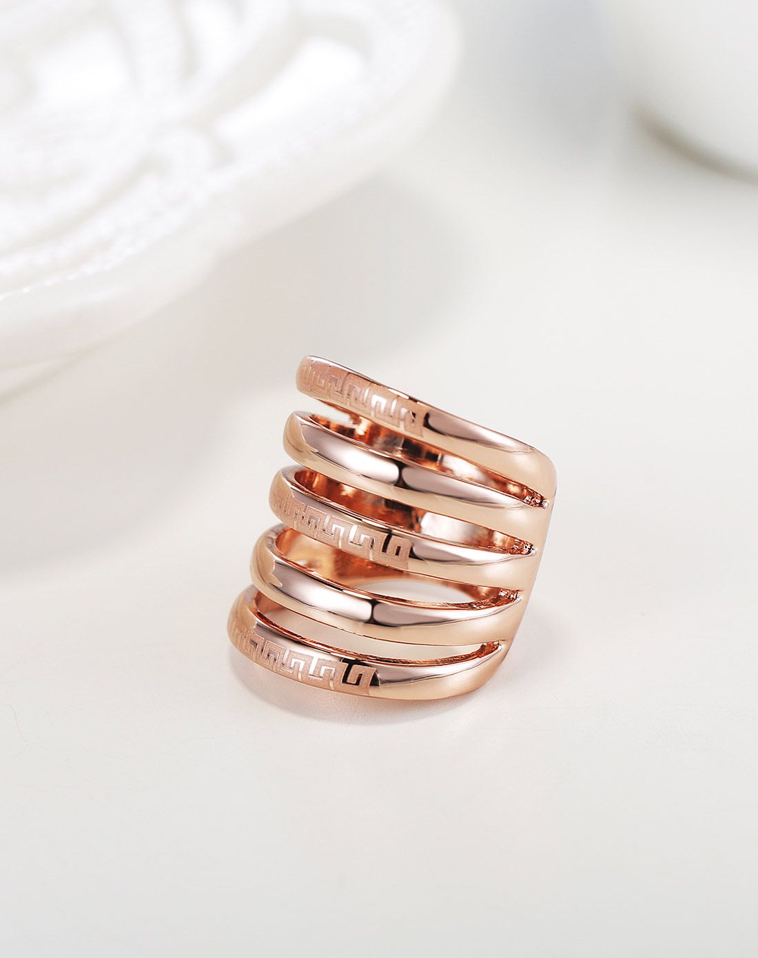 viennois 简约优雅五指连心戒指